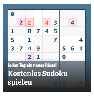 Kostenlos Sudoku spielen